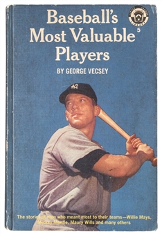 Baseball MVPs Multi Signed "Baseballs Most Valuable Players" Book By George Vecsey With 11 Signatures Including Mantle, DiMaggio & Williams (PSA/DNA)